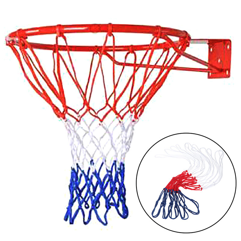 Durable Nylon Thick Thread Three Color Universal Basketball Net Mesh Replacement 48cm