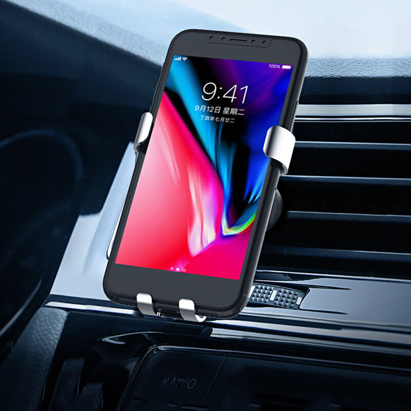 Support de téléphone portable à gravité pour voiture, Clip de ventilation, pour iPhone 11 XS X XR 7 Samsung Huawei