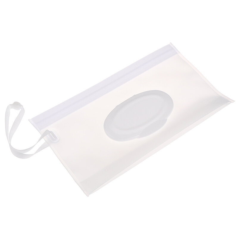 Bolsa de transporte de toallitas húmedas para bebé y niño, dispensador de papel ligero portátil, contenedor de pañuelos de papel húmedo, bolsa con correa a presión