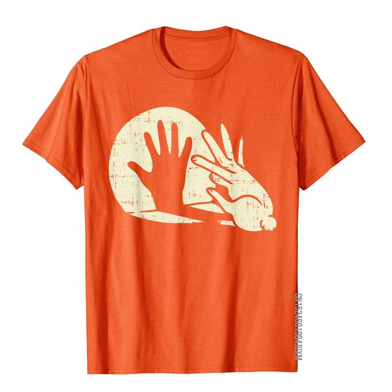 재미있는 토끼 셔츠 동물 토끼 연인 그림자 놀이 펑크 선물 티셔츠, 슬림핏 상의 셔츠, 일반 코튼 남성 티셔츠