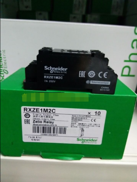 슈나이더 RXZE1M2C 미니어처 릴레이 베이스, 박스 내 브랜드, 10 개/1 박스, 신제품