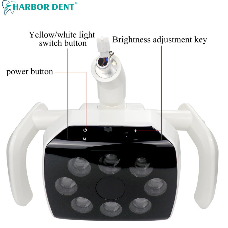 8LED Dental Oral lampa operacyjna czujnik indukcyjny światło LED do jednostki stomatologicznej krzesło wybielanie zębów dobrej jakości