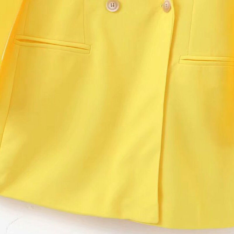 Vintage Zweireiher Plaid Frauen Blazer drehen-unten Kragen Grid Frauen Jacke Herbst Elegante Tasche Weibliche Blazer Oberbekleidung 9,3