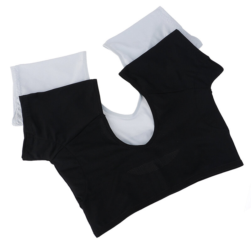 1pc tシャツ形状汗パッドポリエステル繊維再利用可能なウォッシャブル脇の下脇汗パッド香水吸収
