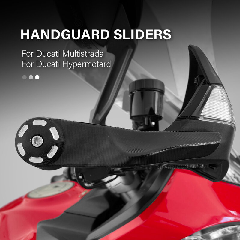Motorrad CNC Aluminium Lenker Handprotektoren Sliders Hand Guard Protector Für Ducati Multistrada 1260 1200 950 Hypermotard 950
