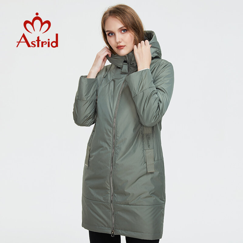 Astrid 9726 neue Winter jacke mittellanges Kapuzen-Design Overs ize Mode Damen Daunen jacke warmer Parka Damen mantel am-