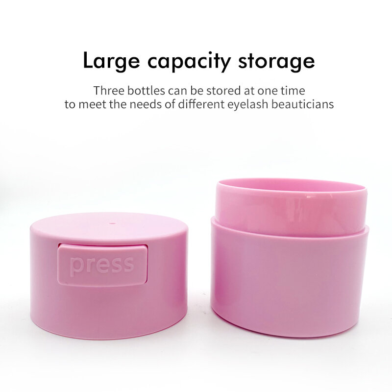 NATUHANA Eyelash Glue Storage Tank Holder Container Adhesive Stand Sealed Jar Cosmetic Accessories