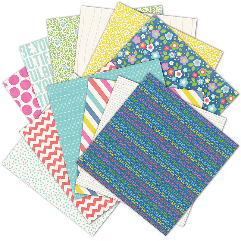 24 장 6 "X6" 봄 꽃 패턴 크리 에이 티브 Scrapbooking 종이 팩 수제 공예 종이 공예 배경 패드