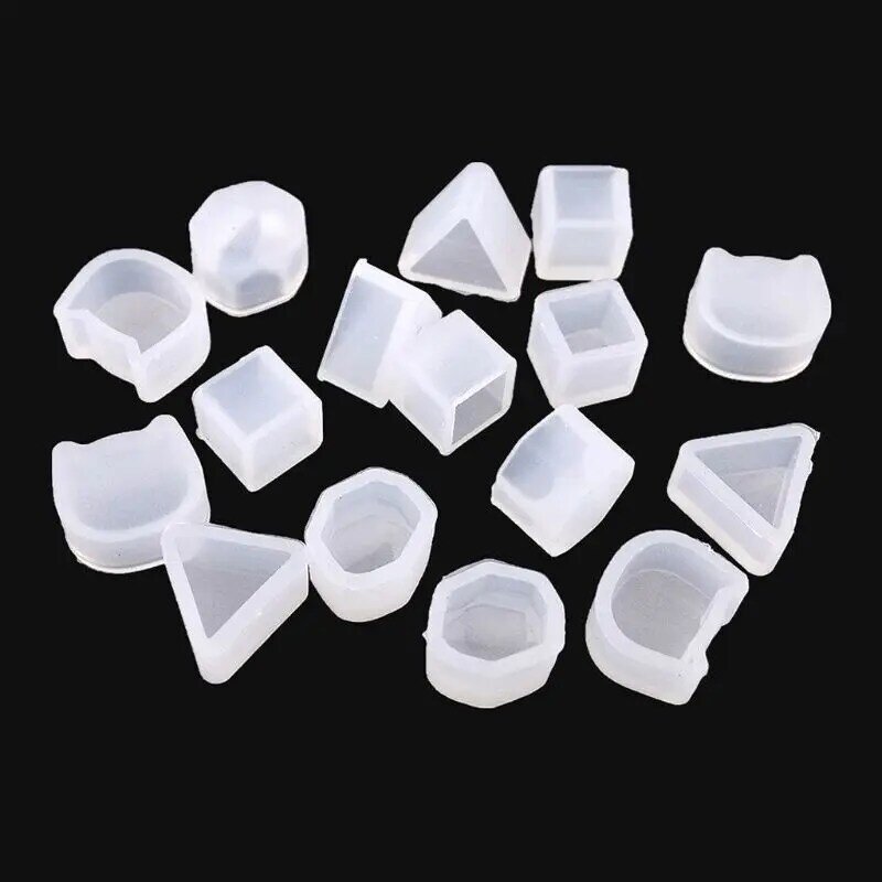 16Pcs Tiny Silicone Jewelry Earring Necklace Pendant Mold Casting Jewelry Tools