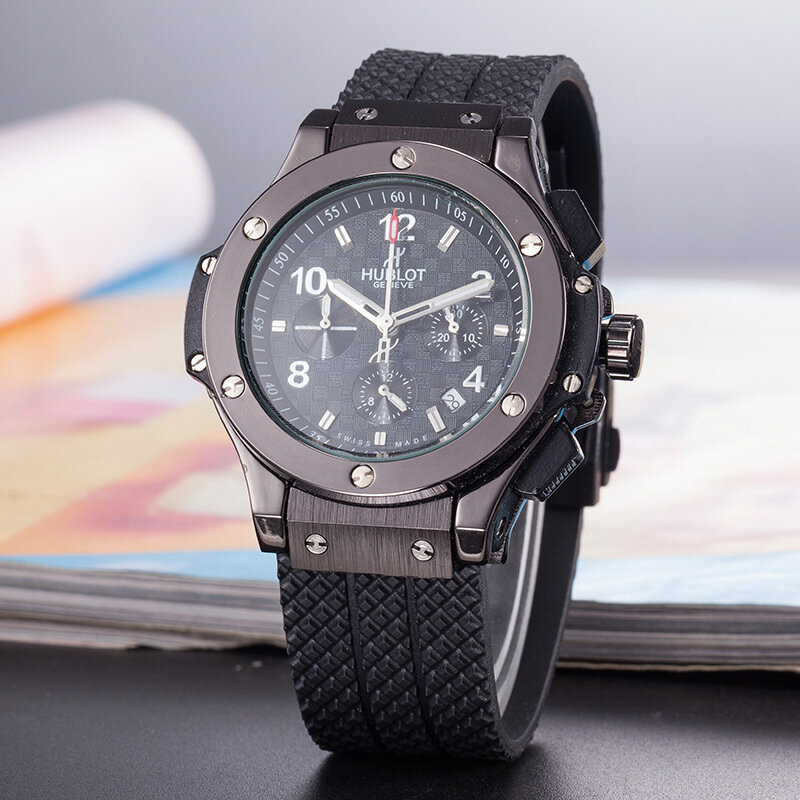 NEW HUBLOT Luxury Brand quartz Mens Watches Quartz Watch Stainless Steel Strap  men's wristwatch classic business dress  watch