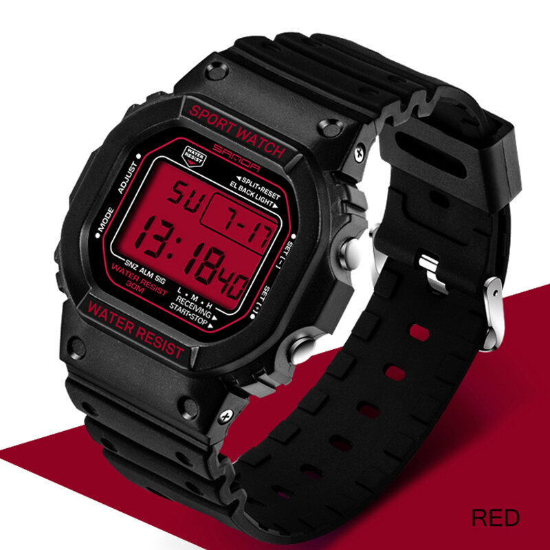 SANDA zegarek cyfrowy mężczyźni wodoodporny 30M zegarek LED męska Sport G styl zegarek męskie Top marka zegarki wojskowe relogio masculino