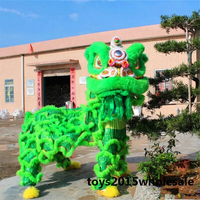 Косплей льва талисман танцевальный костюм женское китайское народное искусство для двух взрослых Одежда реклама Хэллоуин Рождество