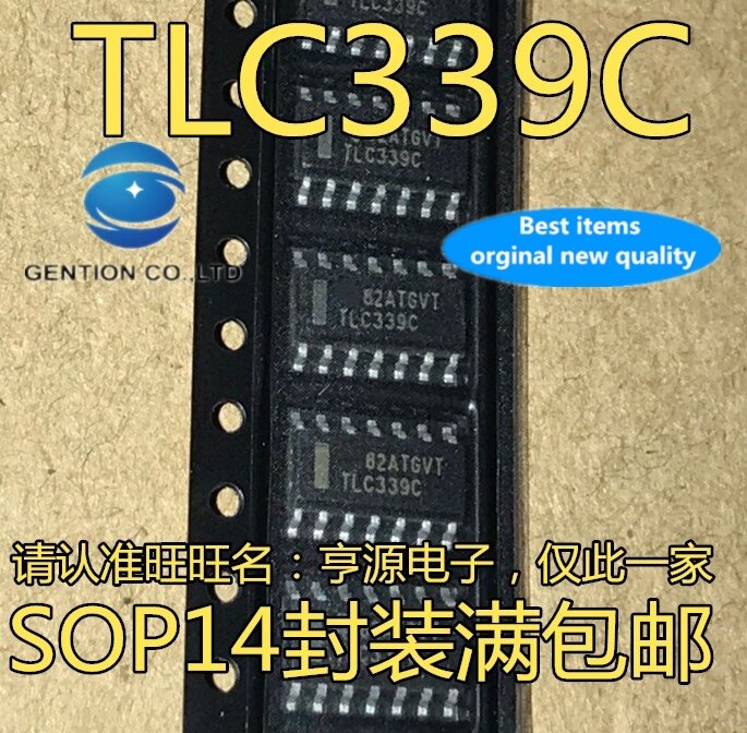 SOIC tlc339tlc339cdr 실크 스크린 TLC339C 좁은 바디-14 개, 100% 신규 및 오리지널, 10 개