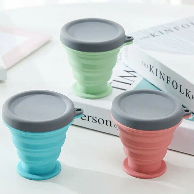 200ml Travel Cup Silicone Retractable Folding cups Telescopic Collapsible Coffee Cups Outdoor Sport Water Cup Camping New
