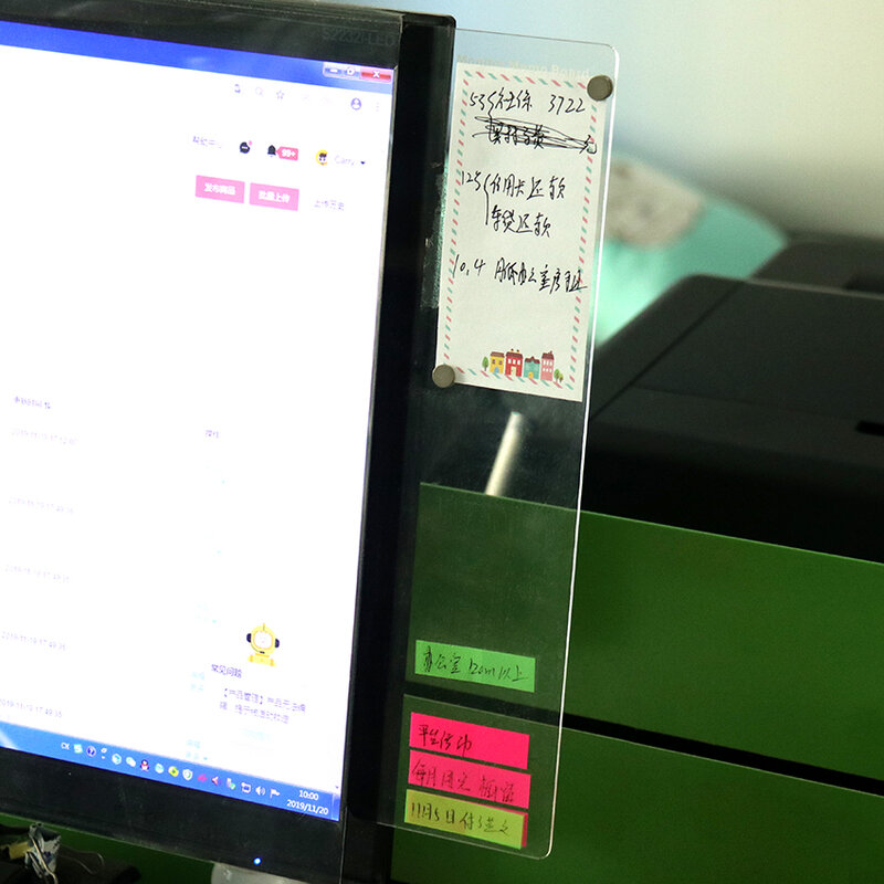 1 قطعة شاشة بلاستيكية رسالة طاولة للمذاكرة ملاحظات لاصقة علامات التبويب الهواتف شاشة الكمبيوتر شاشات الكمبيوتر مخطط لوحة جانبية