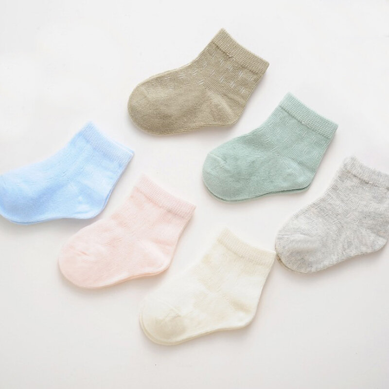6Pair/lot new newborn socks foot sock boys and girls thin baby socks