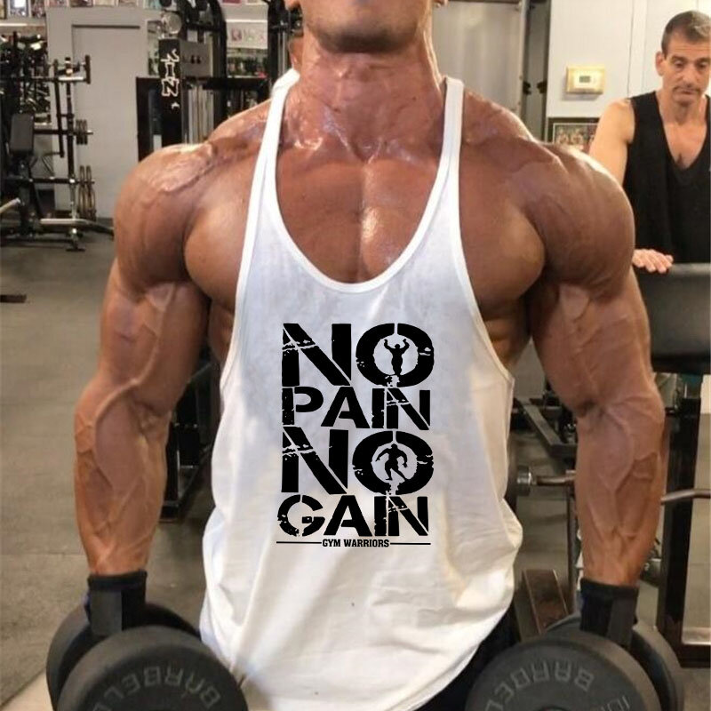 Nieuwkomers Bodybuilding Stringer Tank Top Man Katoen Gym Mouwloos Shirt Mannen Fitness Vest Singlet Sportkleding Workout Tanktop