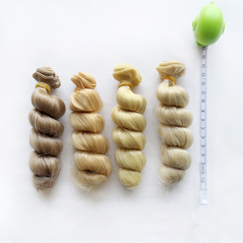 Bybrana-accesorios para peluca BJD, fibra de alta temperatura, 1 pieza, 15x100cm, muñeca, 1/3, 1/4, 1/6, 1/12, cabello rizado