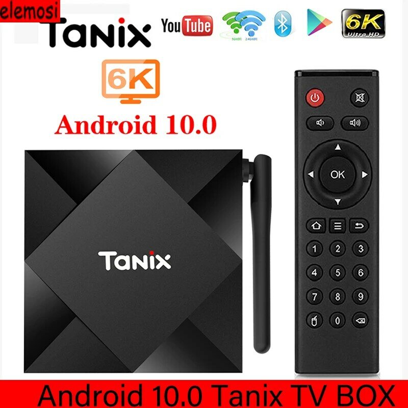2020 Tanix TX6S Android 10 Smart TV BOX  Allwinner H616 QuadCore TVBox H.265 6K Google Player Netflix Media Player