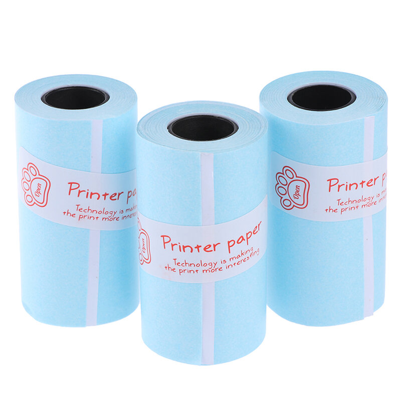 57*30 мм, 3 рулона стандартной бумаги, рулон прямой термобумаги, самоклеящаяся бумага для термального принтера PeriPage ang
