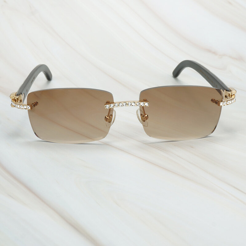 Luxury White Mix Black Buffalo Horn Sunglasses for Men Womens Sunglasses Brand Designer Carter Eyewear for Fishing Rave Festival