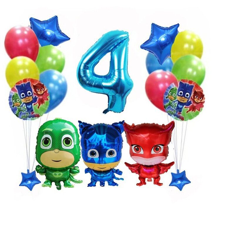 Bolas de brinquedo pj masks para decoração, balões de desenho animado para sala de aniversário, máscara pj masks, brinquedos para crianças