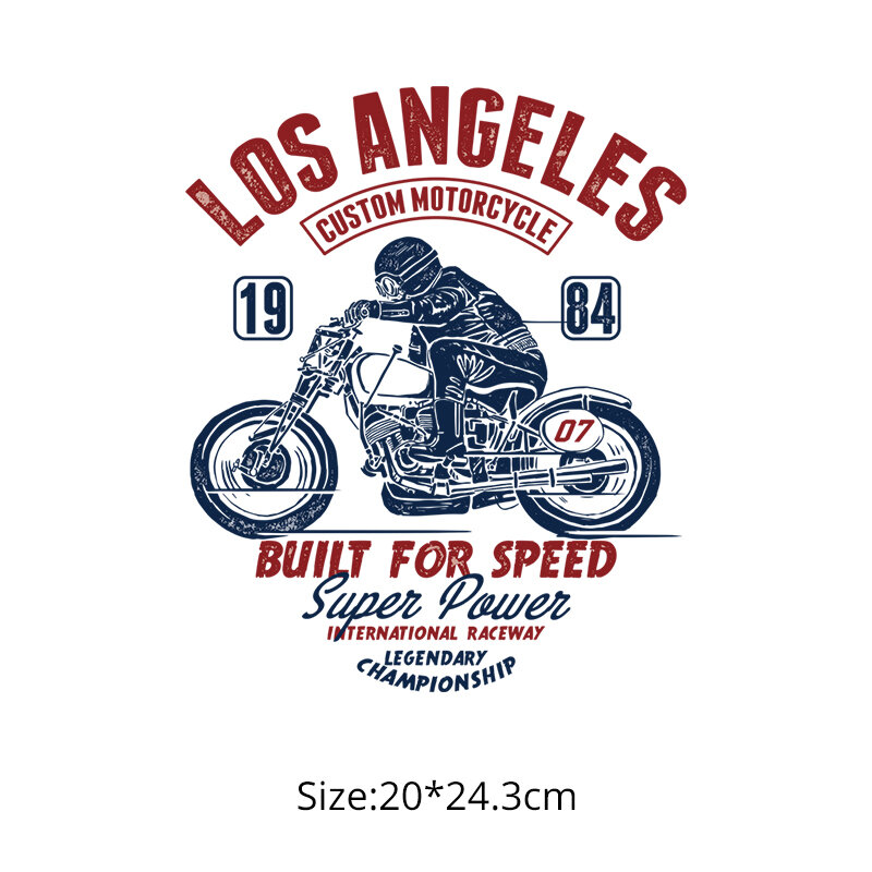 Stiker Sepeda Motor Baru Besi Pada Patch untuk T-shirt Diy Dekorasi Mantel Dapat Dicuci Mode Patch Perpindahan Panas Patch