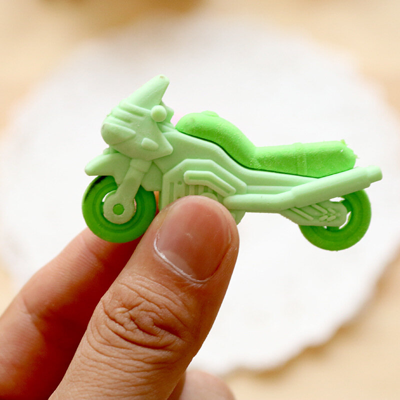 1pc kreatywny Cartoon motocykl studenci gumka gumka hurtownia szkolne materiały papiernicze gumka hurtownia