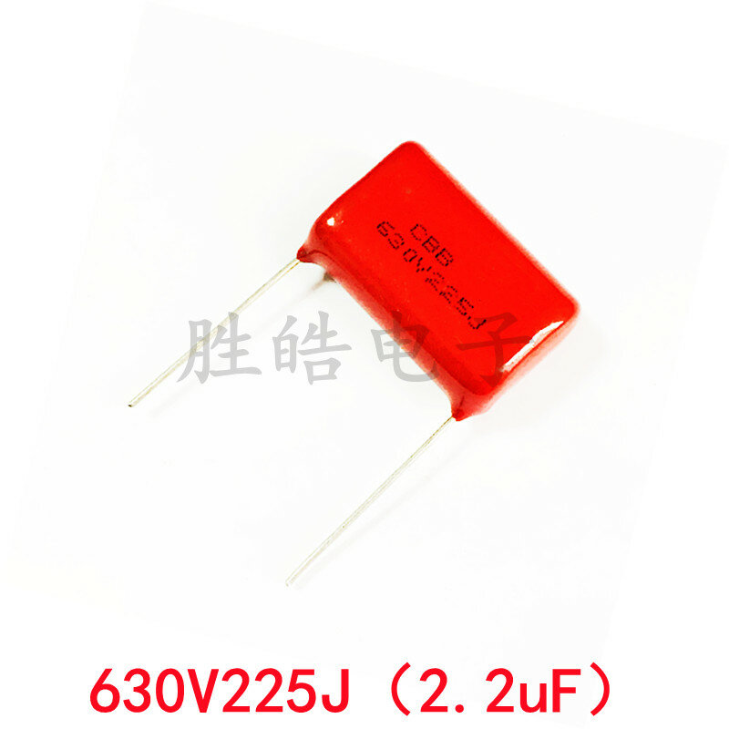Condensador de película de polipropileno, de alta calidad 630V225J pieza de paso, 25MM, 5%, 2,2 UF, 2200NF, 225, 630V, CBB, 10 unids/lote