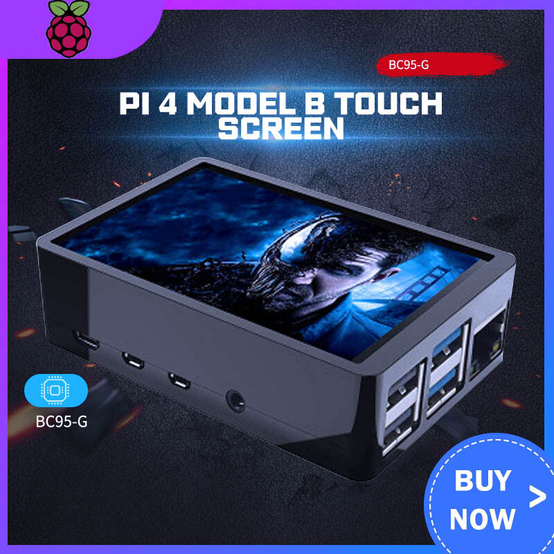 Raspberry Pi 4 Modelo B Tela De Toque Caso, Display LCD, Caneta De Toque, Dupla Utilização ABS Box Shell, 3.5 ", 480x320