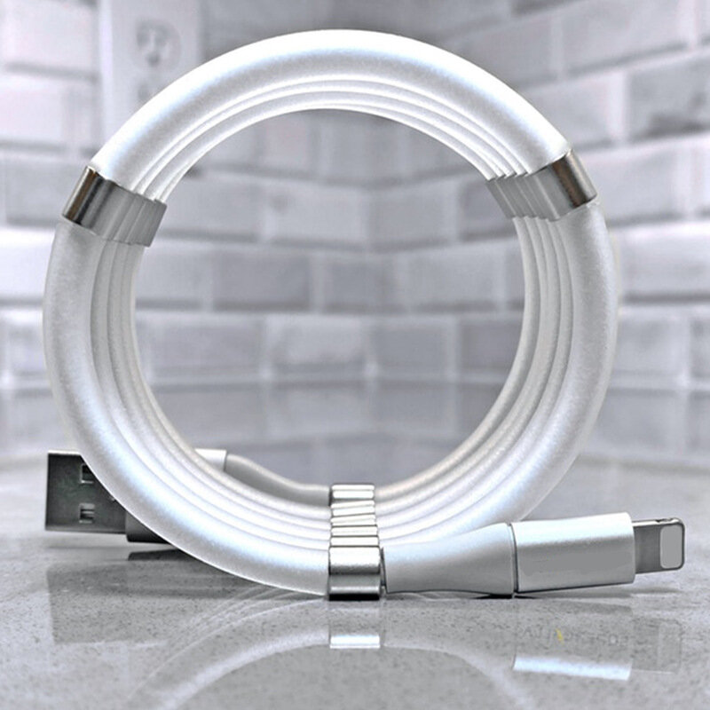 SuperCalla зарядный кабель магнитные игрушки поглощение нано кабель для зарядки передачи данных переработанный белый черный