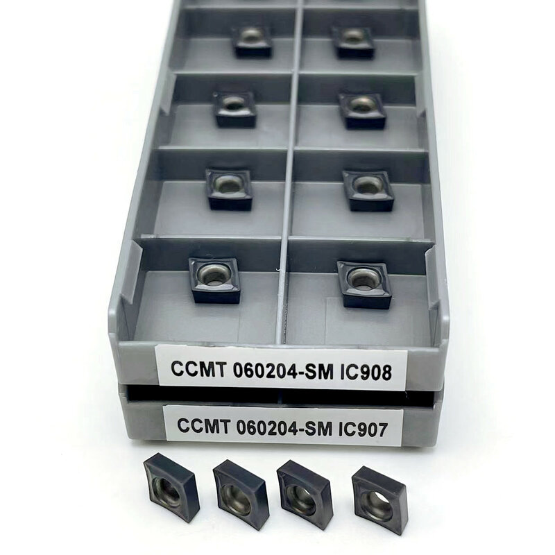 CCMT060204 SM IC908ภายในเครื่องมือ CCMT 060204คาร์ไบด์แทรกเครื่องกลึงเครื่องตัดเครื่องมือกลึง Turning Insert