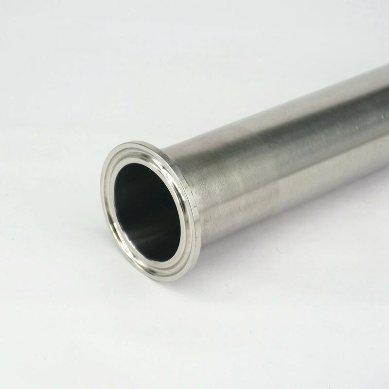 Tubo de carrete sanitario de acero inoxidable, abrazadera triple de 1,5 "x 38mm OD, longitud de 458mm(18") para Homebrew SUS304