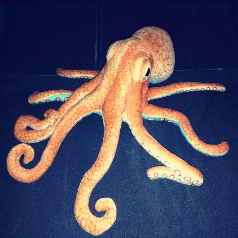 1 Pcs Ins 55-80ซม.จำลองชีวิตจริง Big Octopus ตุ๊กตาปลาหมึกยักษ์ของเล่นหมอน Sea ด้านล่างตุ๊กตา Stitch Creative สมจริงของขวัญ