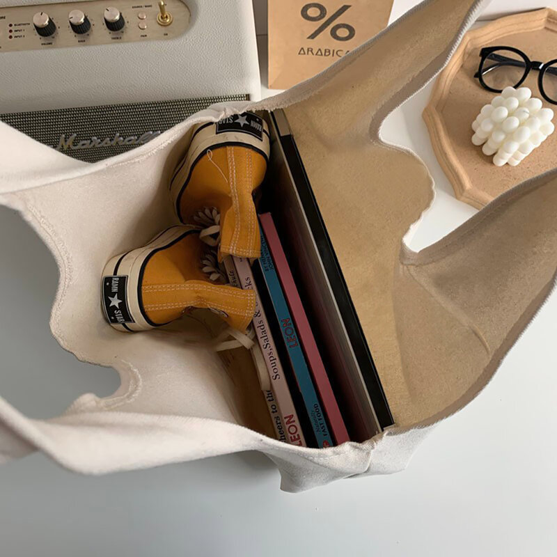 Borsa da viaggio per donna di moda borsa da viaggio borsa per la spesa borsa in tessuto di cotone tessuto borse per la spesa borsa per libri di grande capacità