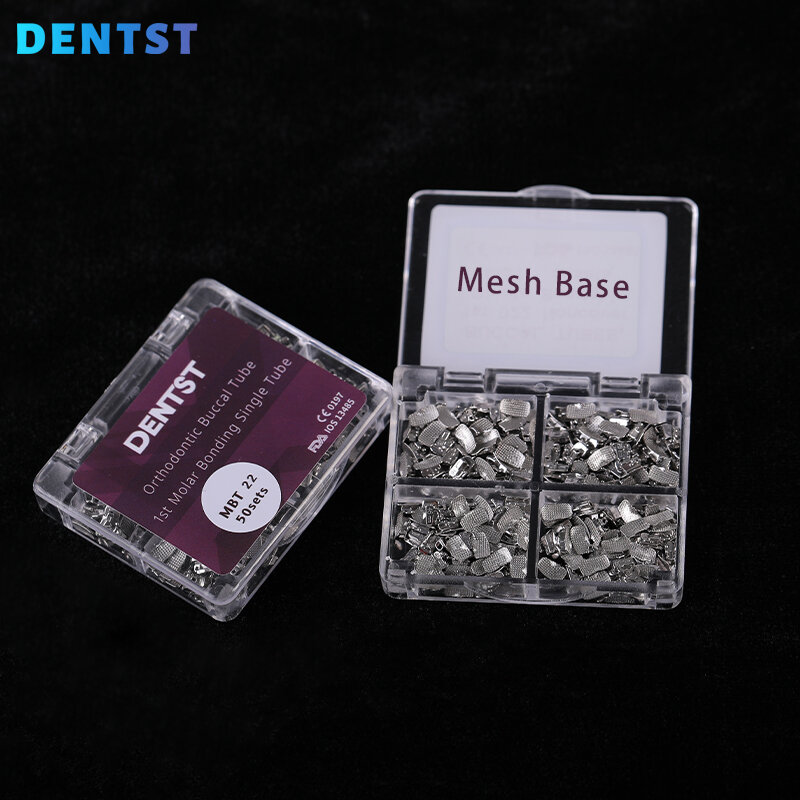 Dentst 50set/200 pezzi ortodontici 1 ° 2 ° molare tubi buccali Non convertibili 0.022 Roth MBT Mesh Base