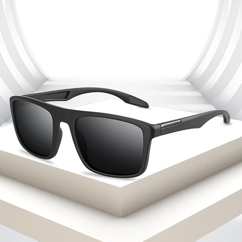Мужские поляризованные солнцезащитные очки 2024, классные солнцезащитные очки для мальчиков с УФ-защитой, прямоугольные солнцезащитные очки, спортивные очки для рыбалки, антибликовые очки для вождения