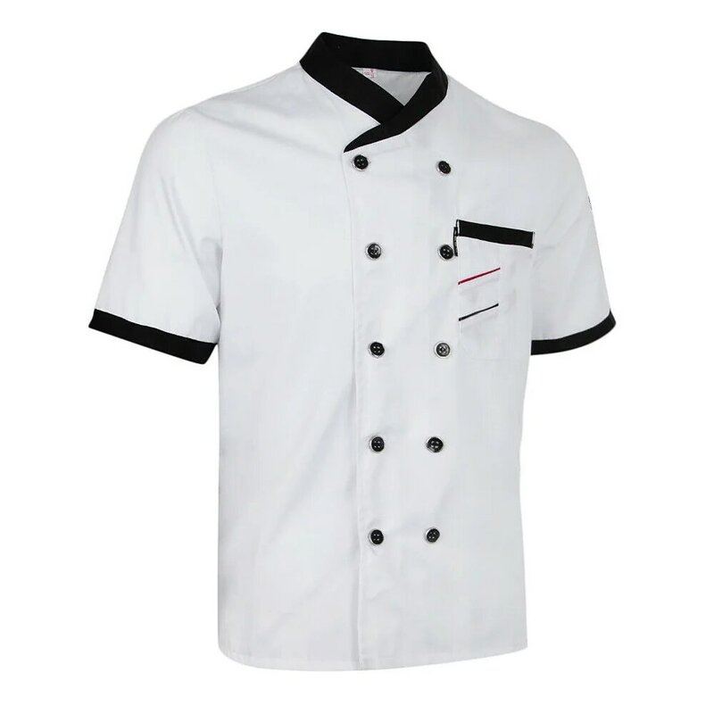Jaqueta Chef Unisex para Homens, Uniforme de Restaurante, Roupas de cozinha, Cozinha do Hotel, Camisa para Restauração