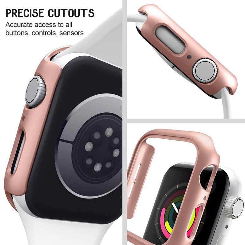 สำหรับ Apple Watch Series 7 41มม.45มม.อลูมิเนียมกันชนป้องกันรอยขีดข่วน Iwatch ป้องกันกรณี41มม.45มม.ไม่มีแก้ว