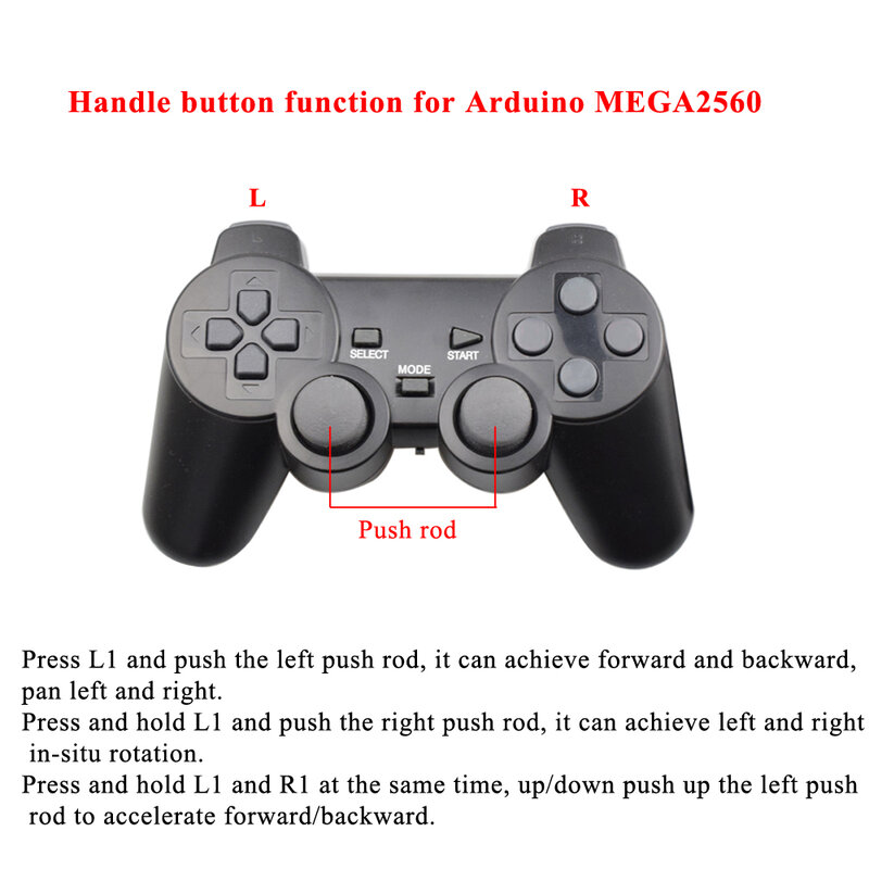 Moebius 2.4G Wireless Gamepad จอยสติ๊กสำหรับ Ps2คอนโทรลเลอร์ไร้สาย Dualshock Gaming Joy สำหรับ Arduino STM32หุ่นยนต์
