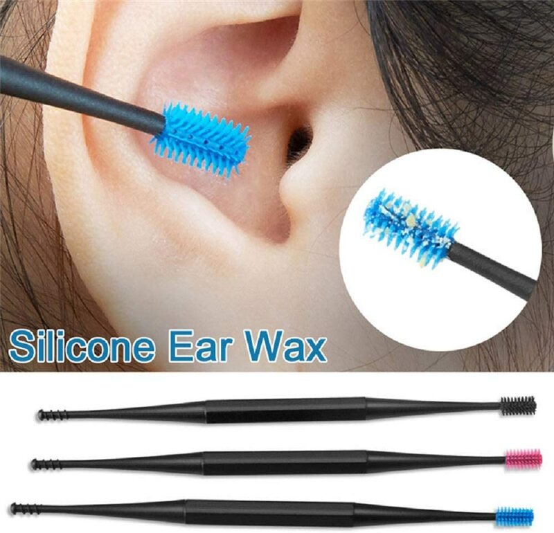 New style Ear Pick, Ear Wax Removal Tool, Ear Cleaner Silicone Spoon Cap Ear Spoon Reusable Spiral Ear Picker, Adults & Kids