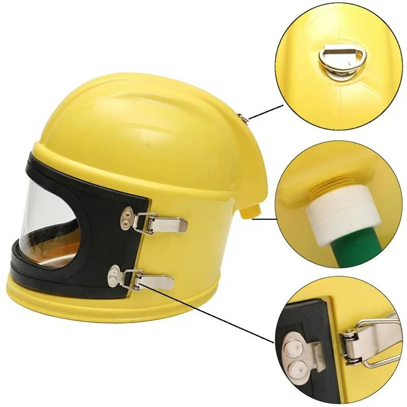1 set of PVC material ABS sandblasting sandblasting protector sandblasting helmet sandblasting helmet safety mask