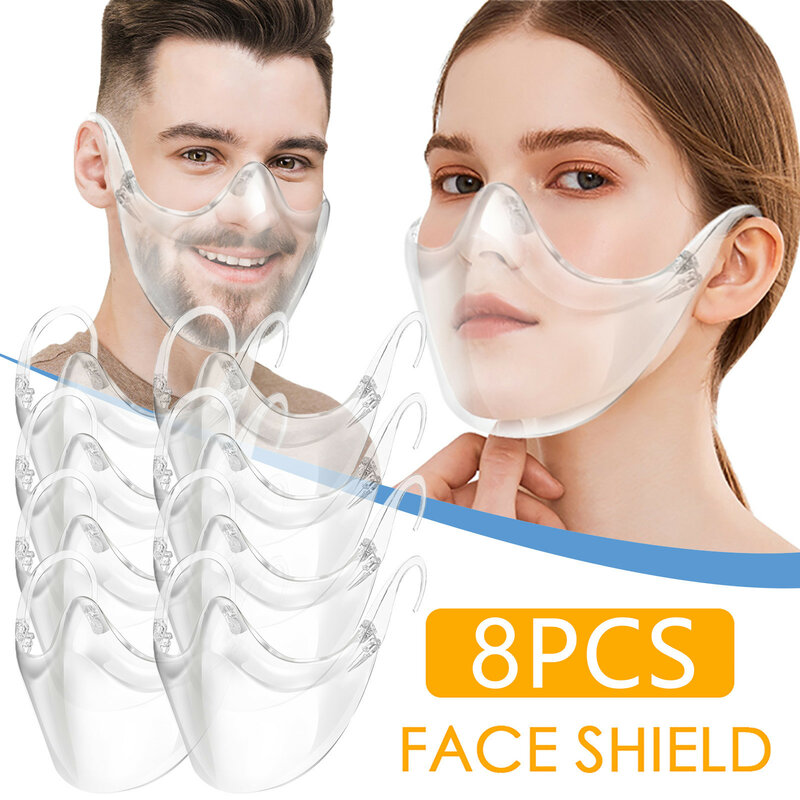 Mascarilla facial transparente de alta calidad, protector y respirador