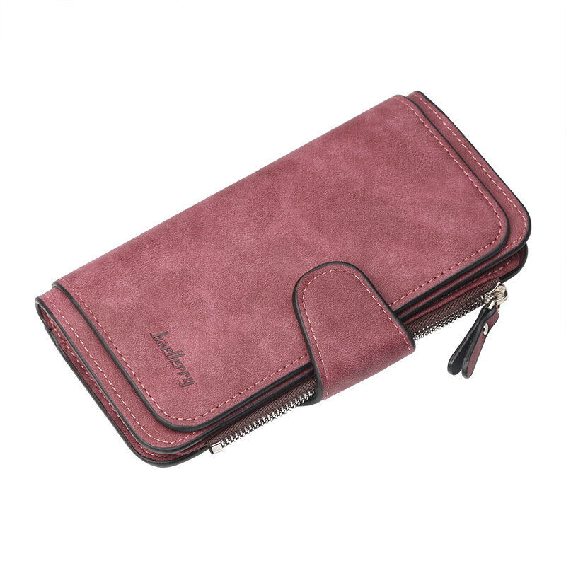 Baellery-portefeuille en cuir pour femmes, pochette de luxe, avec fermeture éclair, pochette décontracté
