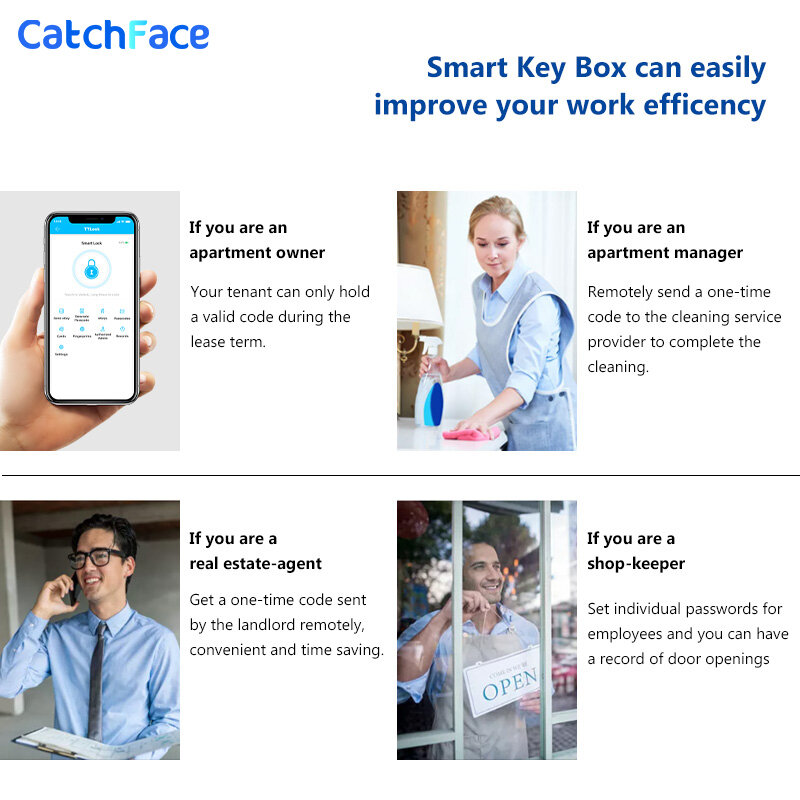 Schlüssel box im Freien wasserdicht sicher Sicherheit intelligente Passwort Aufbewahrung sbox Tuya oder Ttlock App Anti-Diebstahl-Box