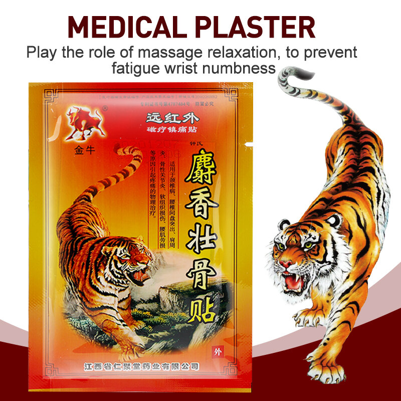 Tiger-alivio del dolor de articulaciones de rodilla, esguince muscular, 80/120/160/240/400 piezas
