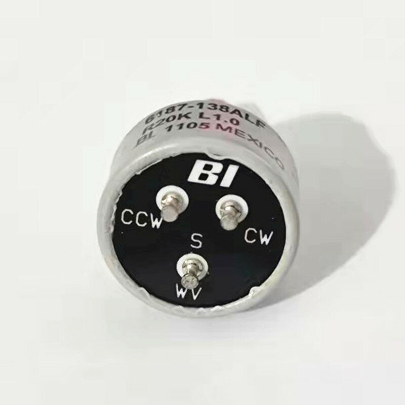 Potenciómetro de plástico conductor BI 6187 R20K L1.0, eje redondo, rotación de 360 grados, 1 unidad
