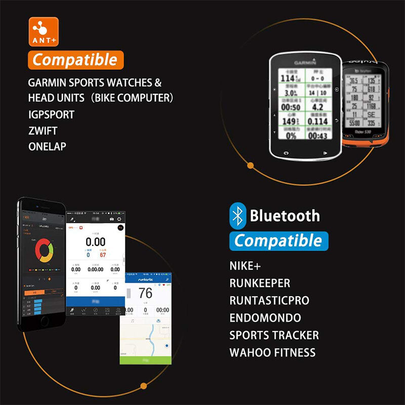 Magene-Monitor de ritmo cardíaco H64 para exteriores, dispositivo deportivo resistente al agua con Bluetooth 4,0, ANT +, con correa para el pecho