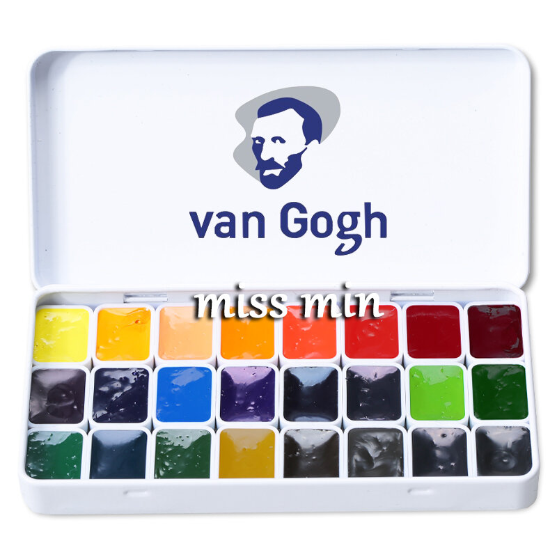 Van Gogh Handgemaakte 1Ml 24/40/52 Kleuren Aquarel Verf Set Mini Water Kleur Voor Schilderen Aquarell Art Supplies