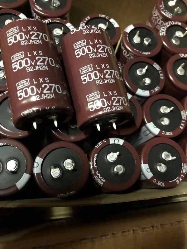 4ชิ้น/ล็อตญี่ปุ่น NIPPON LXS Series 105 Horn Capacitors ความถี่สูงและยาวตัวเก็บประจุอลูมิเนียมอิเล็กโทรลีติคจัดส่...